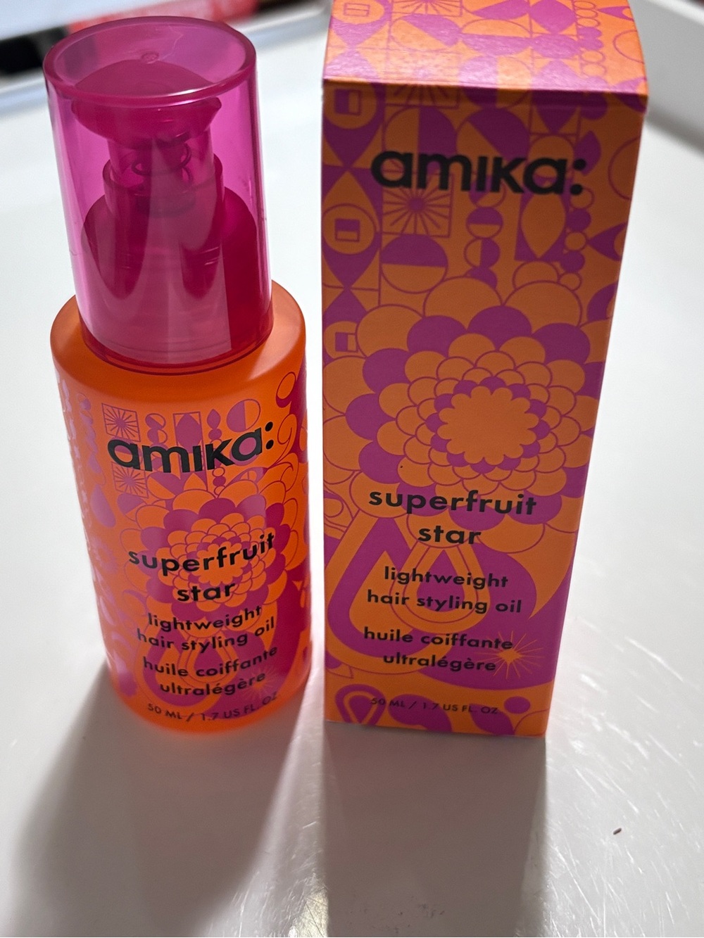 amika Superfruit Star Lightweight Hair Styling Oil 1.7 oz New In Box